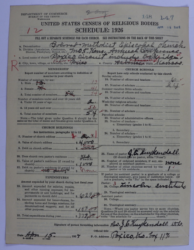 Scan of Colored Methodist Episcopal Church: 148