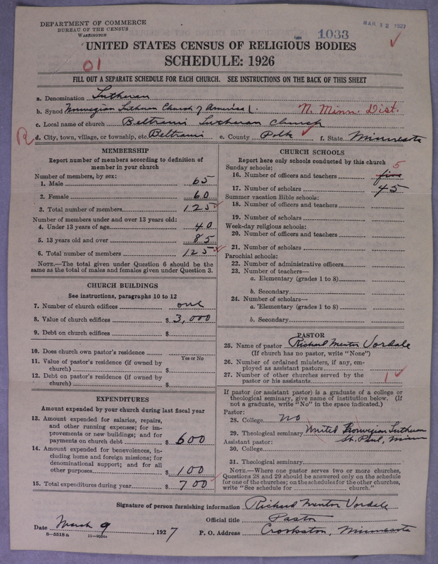 Scan of Norwegian Lutheran Church of America: 1033