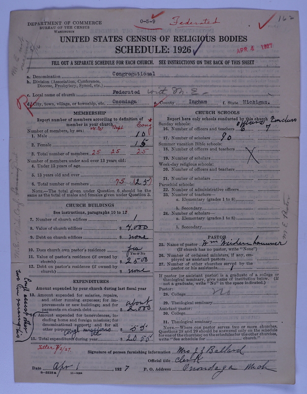 Scan of Federated Churches: 162