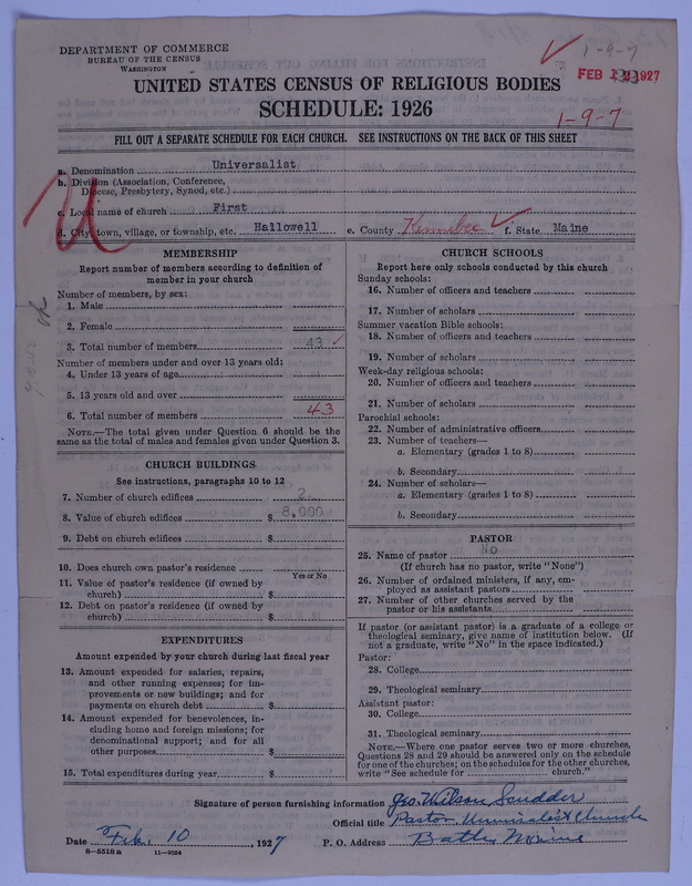 Scan of Universalist Church: 22