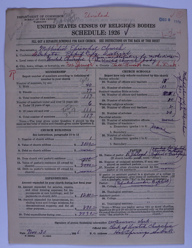 Scan of Federated Churches: 11