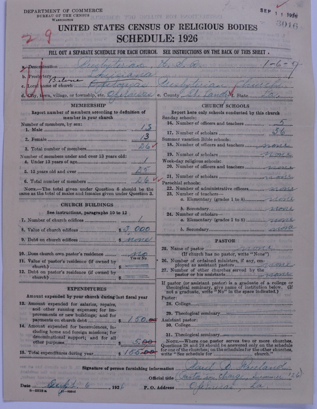 Scan of Presbyterian Church in the United States: 3016