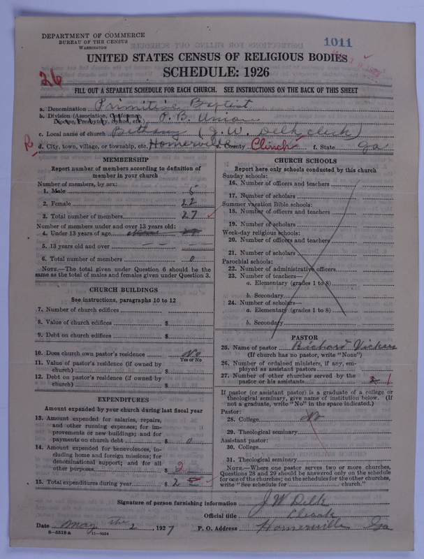 Scan of Primitive Baptists: 1011