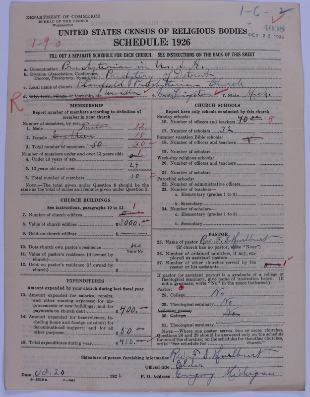 Scan of Presbyterian Church in the United States of America: 4058