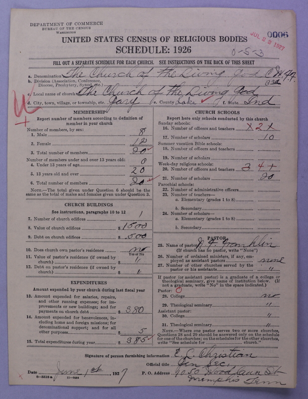 Scan of Church of the Living God, Christian Workers for Fellowship: 6