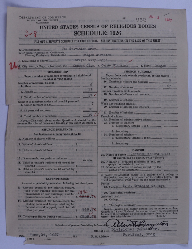 Scan of Salvation Army: 952