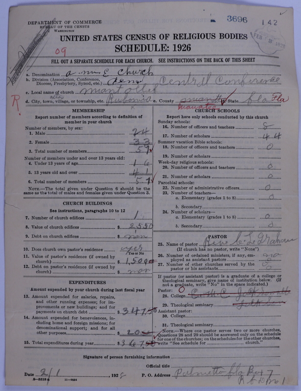 Scan of African Methodist Episcopal Church: 3696