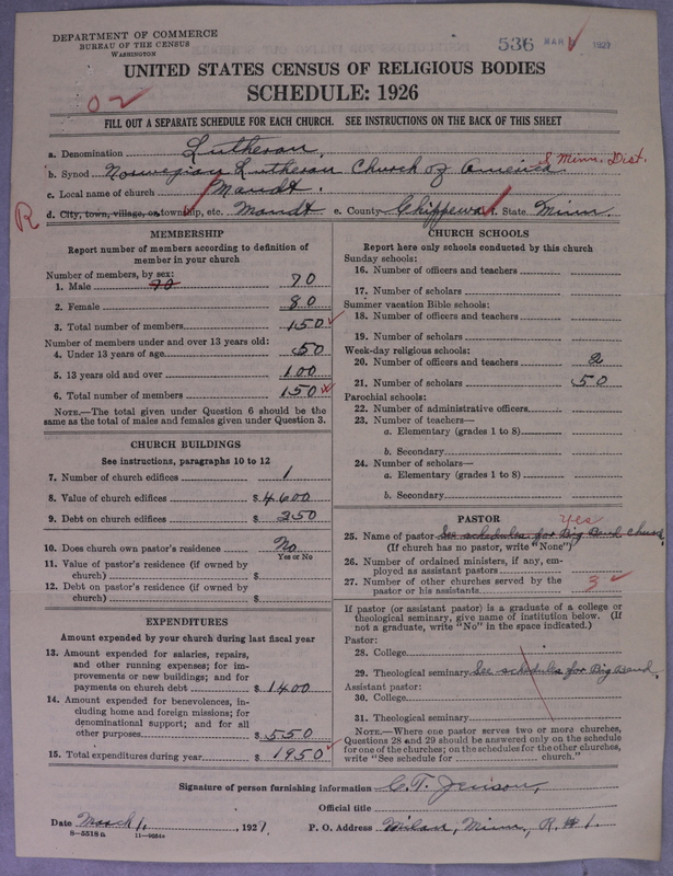 Scan of Norwegian Lutheran Church of America: 536