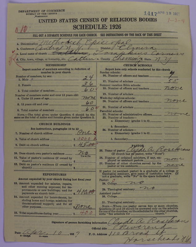 Scan of Methodist Episcopal Church: 1417