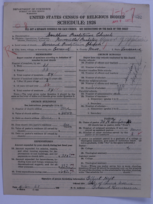 Scan of Presbyterian Church in the United States: 2222