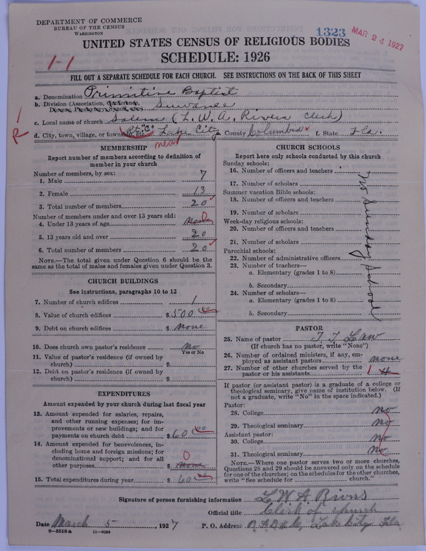 Scan of Primitive Baptists: 1323