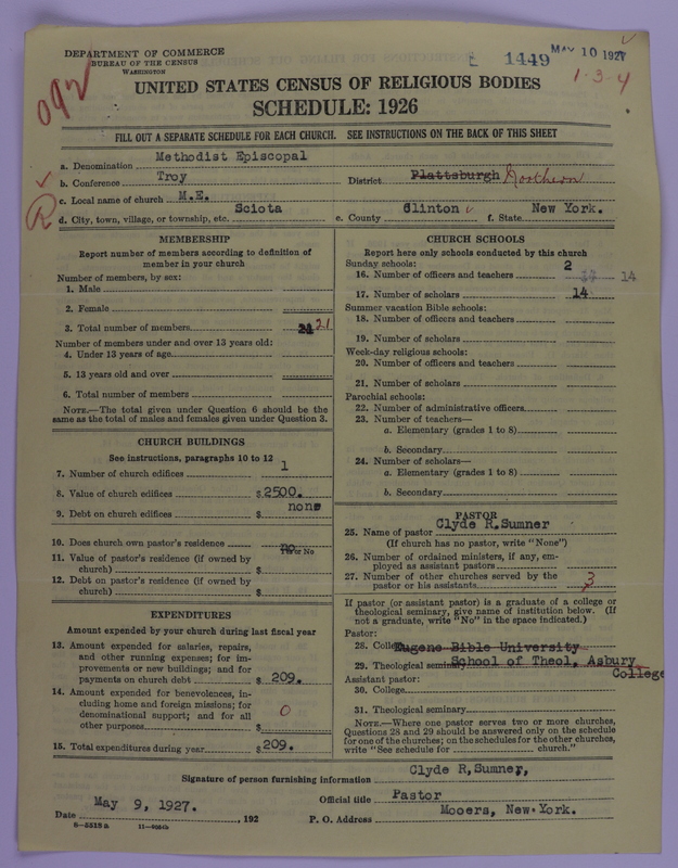 Scan of Methodist Episcopal Church: 1449