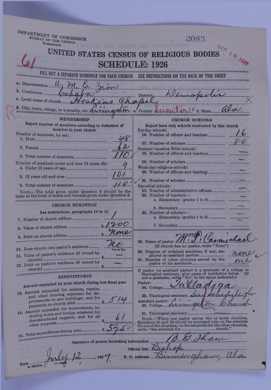 Scan of African Methodist Episcopal Zion Church: 2083