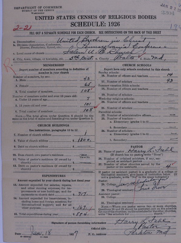 Scan of Church of the United Brethren in Christ: 2304