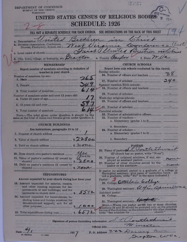 Scan of Church of the United Brethren in Christ: 2727
