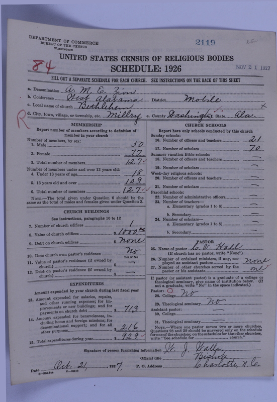 Scan of African Methodist Episcopal Zion Church: 2119