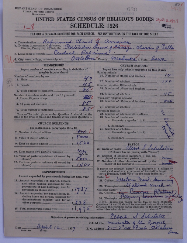 Scan of Reformed Church in America: 630