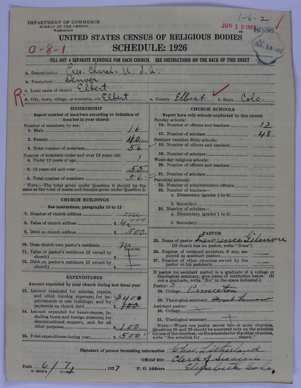 Scan of Presbyterian Church in the United States of America: 8038