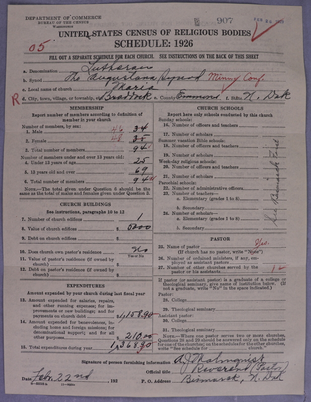 Scan of Evangelical Lutheran Augustana Synod of North America: 907