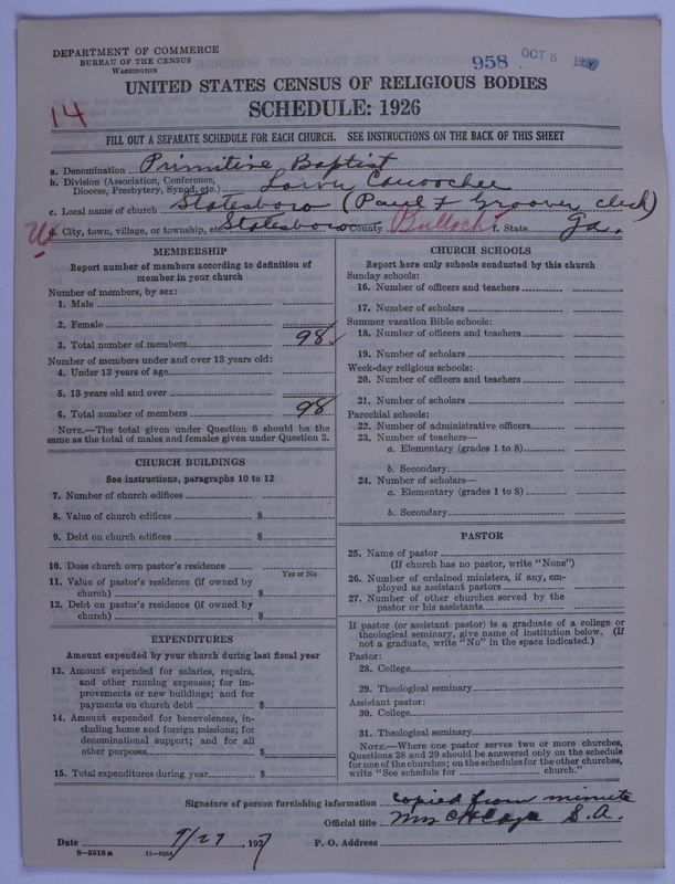 Scan of Primitive Baptists: 958