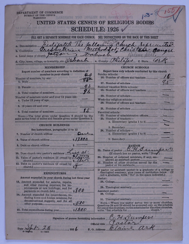 Scan of Federated Churches: 155