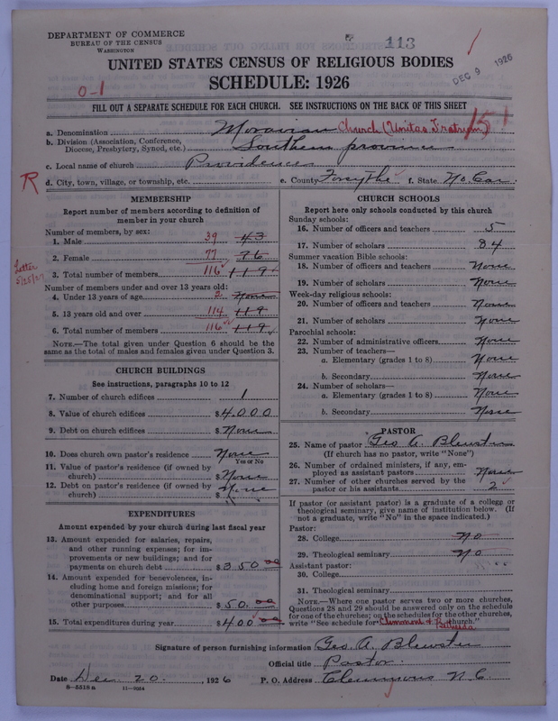 Scan of Moravian Church in America: 113