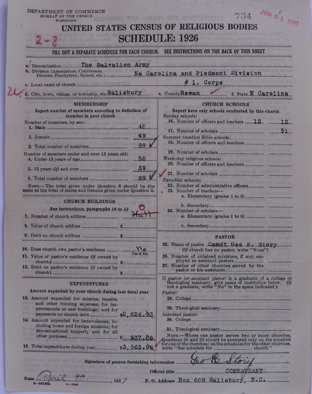 Scan of Salvation Army: 734