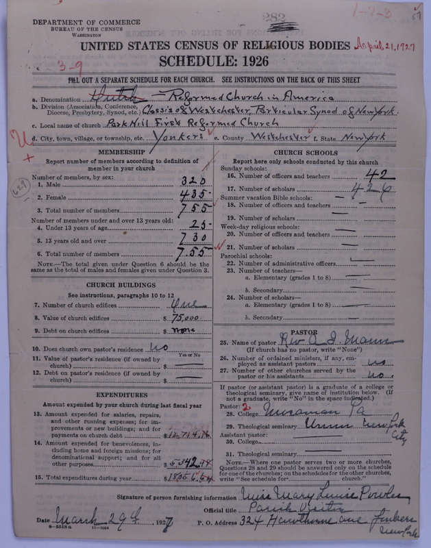 Scan of Reformed Church in America: 282