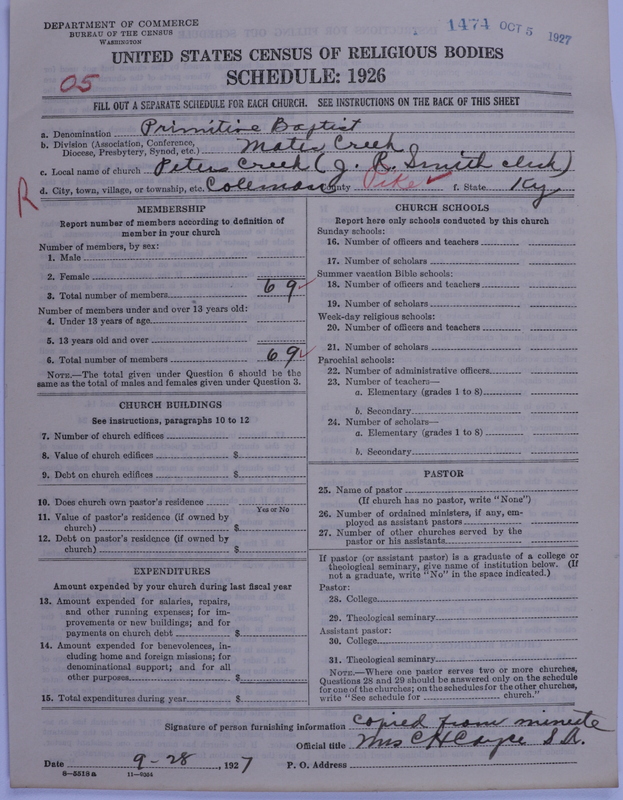 Scan of Primitive Baptists: 1474