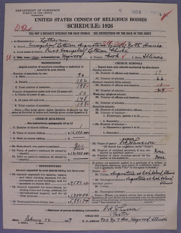 Scan of Evangelical Lutheran Augustana Synod of North America: 254