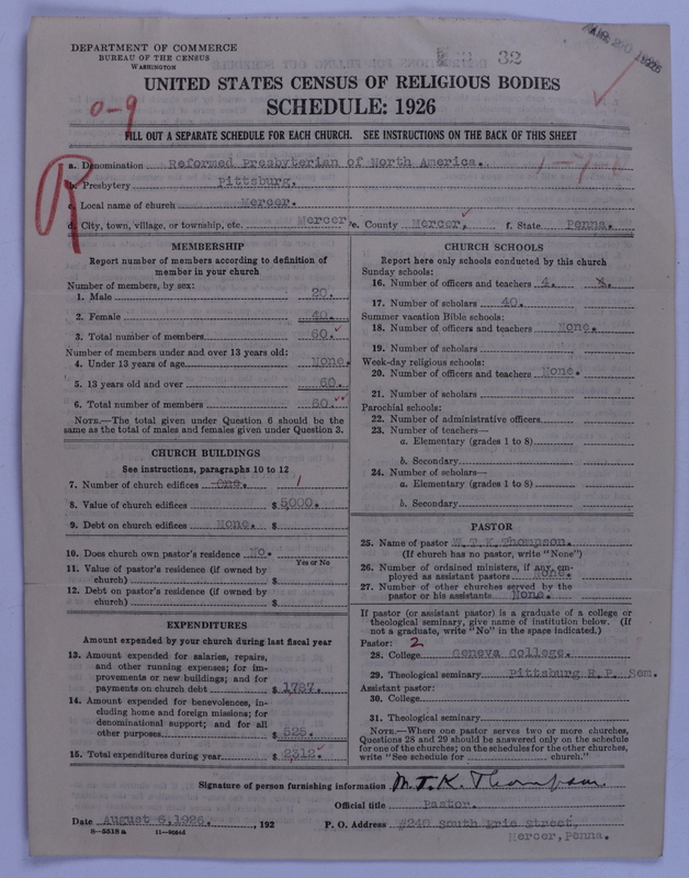 Scan of Synod of the Reformed Presbyterian Church of North America: 32