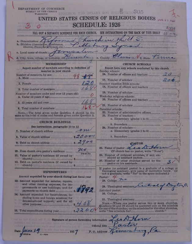 Scan of Reformed Church in the United States: 305