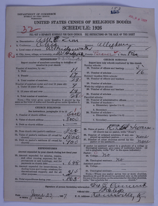 Scan of African Methodist Episcopal Zion Church: 153