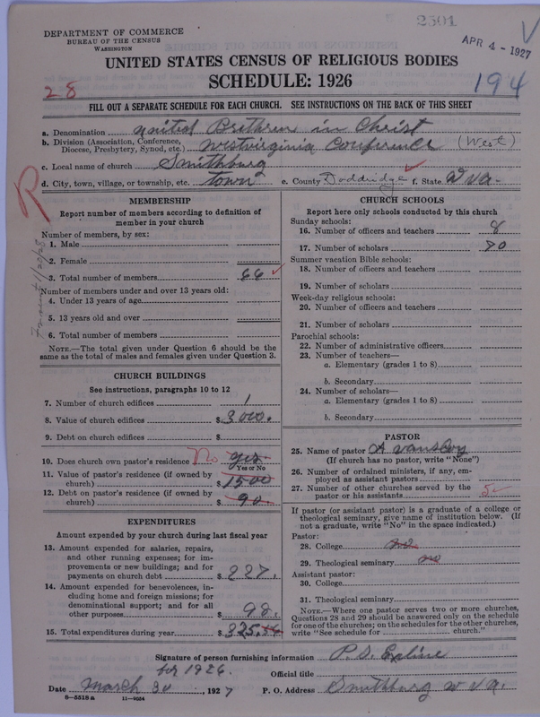 Scan of Church of the United Brethren in Christ: 2501