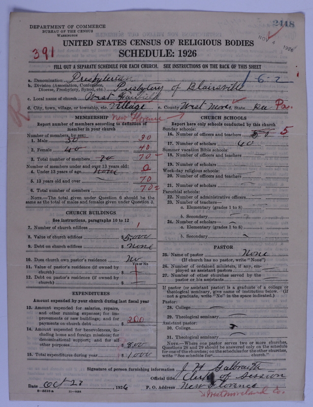 Scan of Presbyterian Church in the United States of America: 2418