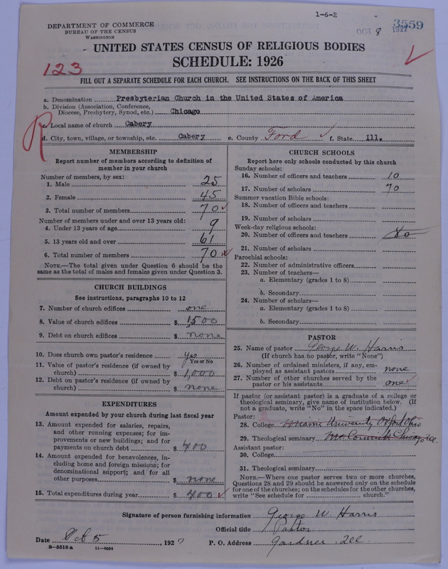 Scan of Presbyterian Church in the United States of America: 3559