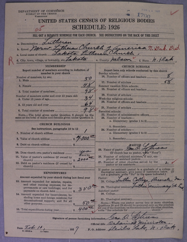 Scan of Norwegian Lutheran Church of America: 1700