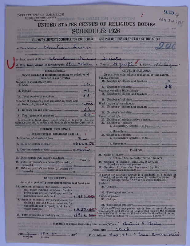 Scan of Church of Christ, Scientist: 935
