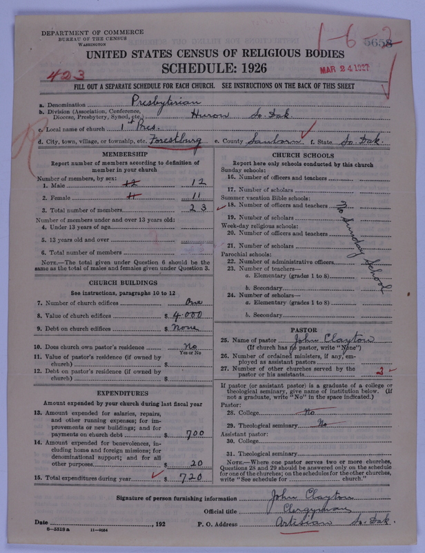 Scan of Presbyterian Church in the United States of America: 5658