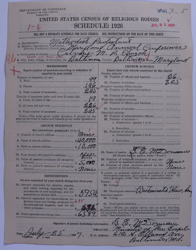 Scan of Methodist Protestant Church: 886