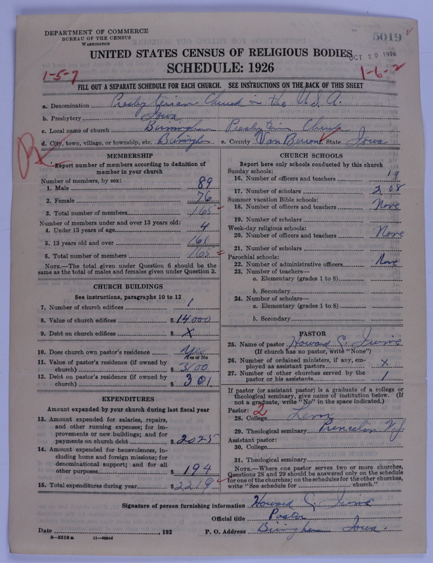 Scan of Presbyterian Church in the United States of America: 5019