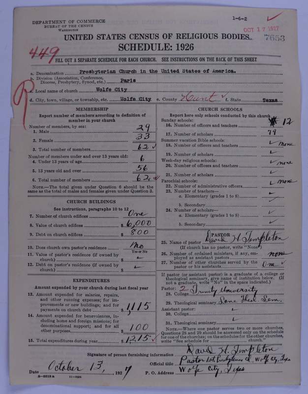 Scan of Presbyterian Church in the United States of America: 7653