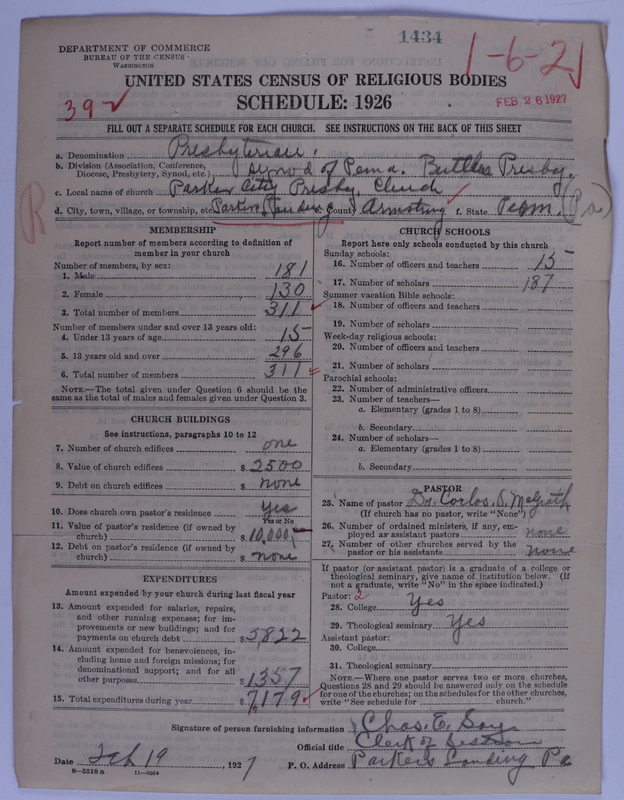 Scan of Presbyterian Church in the United States of America: 1434