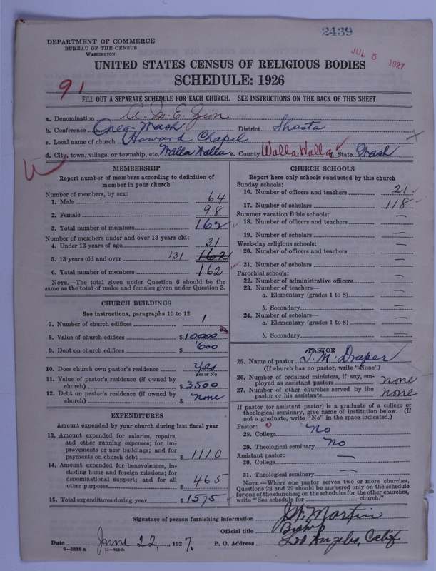 Scan of African Methodist Episcopal Zion Church: 2439
