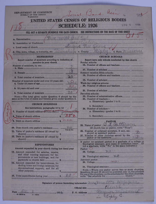 Scan of Free Will Baptists: 99