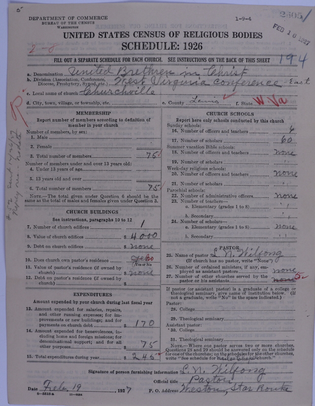 Scan of Church of the United Brethren in Christ: 2605