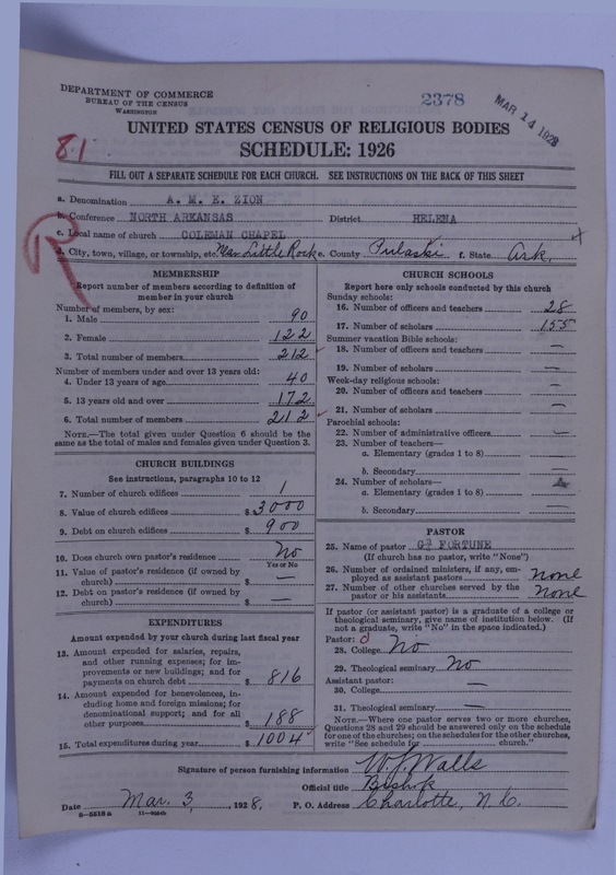 Scan of African Methodist Episcopal Zion Church: 2378