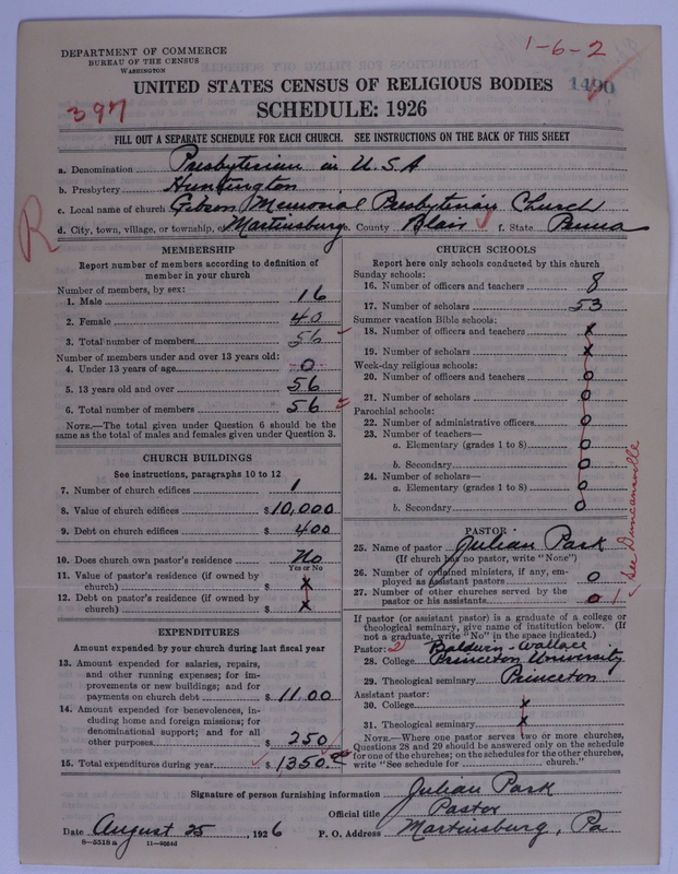 Scan of Presbyterian Church in the United States of America: 1490