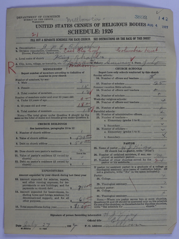 Scan of African Methodist Episcopal Church: 3892