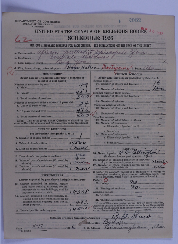 Scan of African Methodist Episcopal Zion Church: 2052